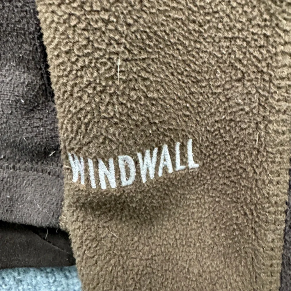 The North Face WindWall Fleece Jacket Mens Small‎ Brown Full Zip Outdoor